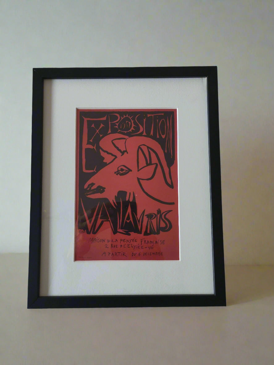 Framed Pablo Picasso Exposition Vallauris Lithograph