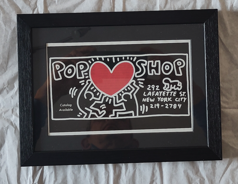 Pop Shop Advert, 1994 - Keith Haring - Framed