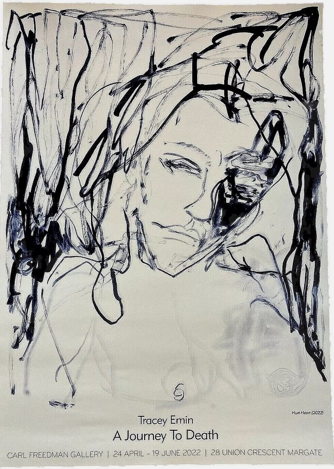 Tracy Emin - A Journey To Death 2022 - Framed
