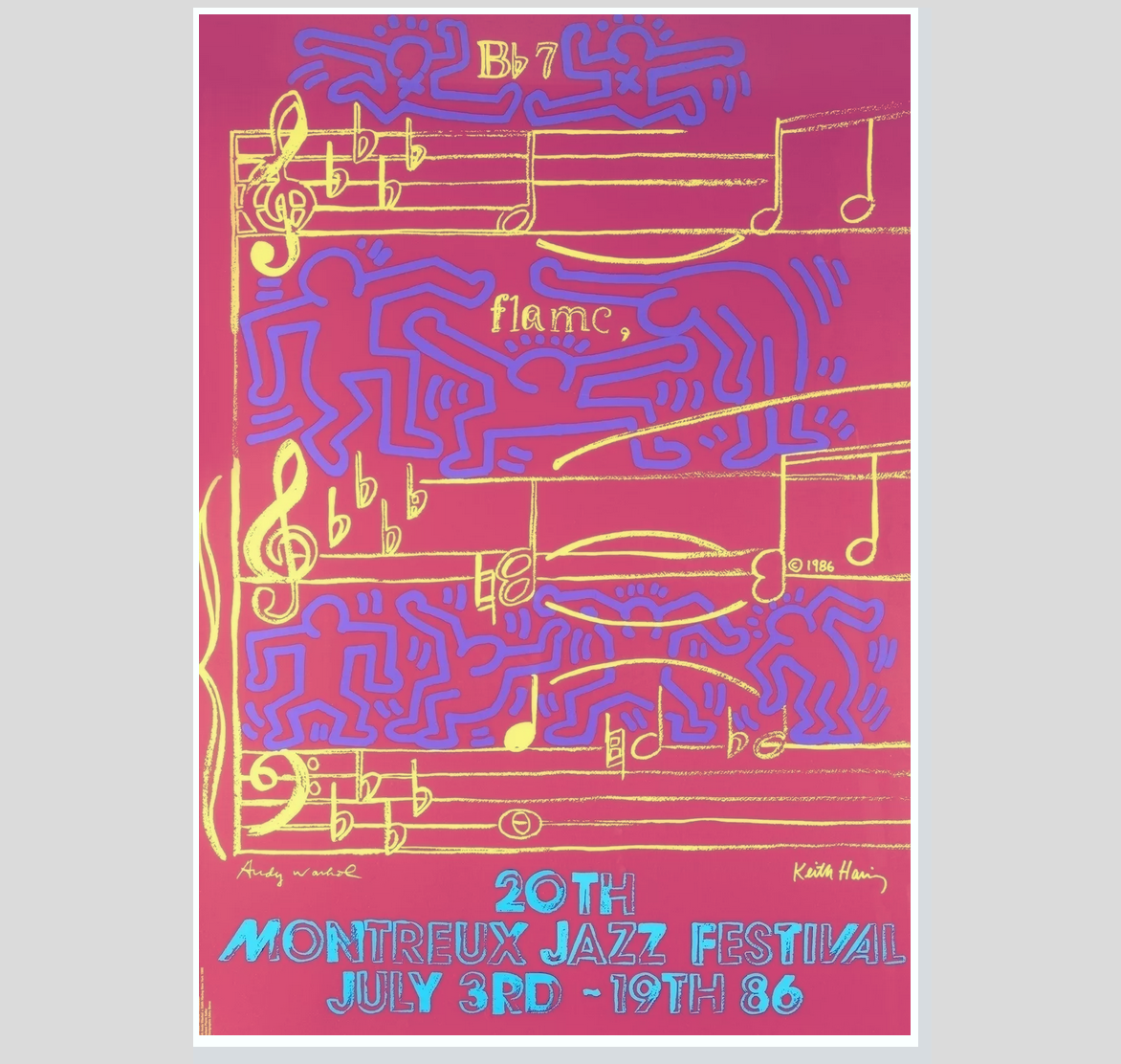 Keith Haring and Andy Warhol Montreaux Jazz Festival 1986