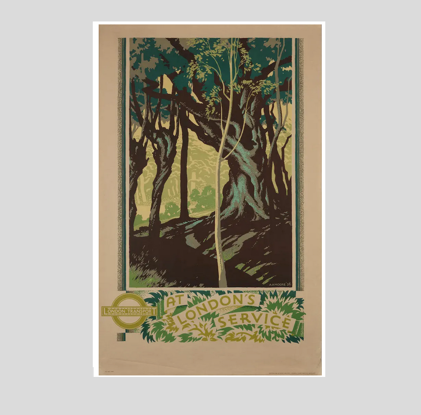 A A Moore 1934 London Transport Poster