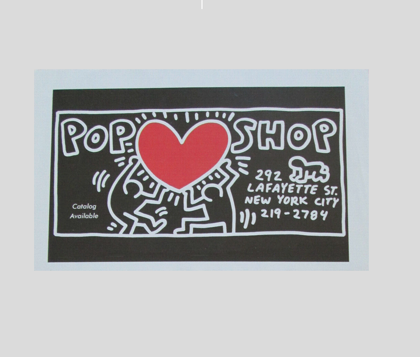 Pop Shop Advert, 1994 - Keith Haring - Framed