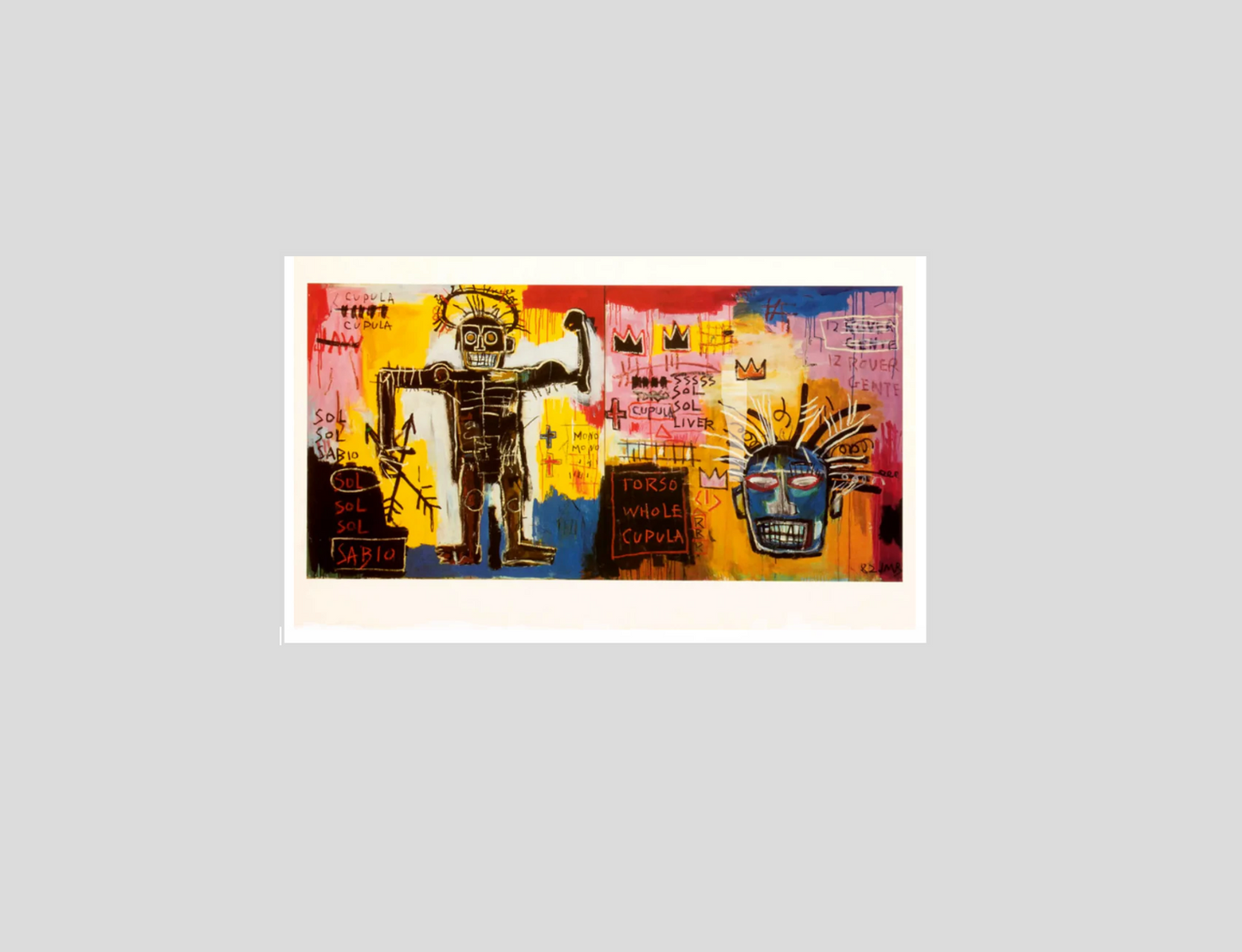 Jean-Michel Basquiat exhibition announcement card 1993