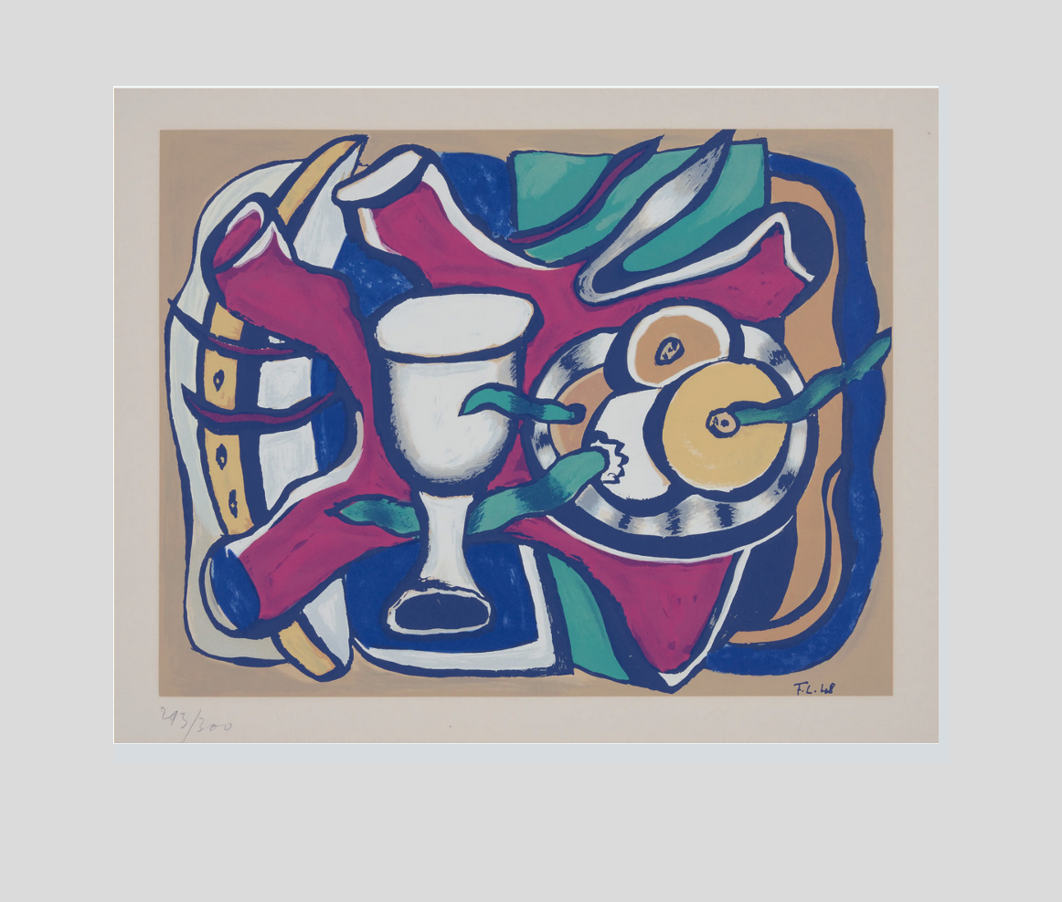 Nature morte aux pommes, c. 1986 - After Fernand Léger (French, 1881-1955)