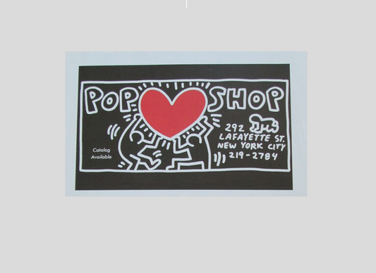Pop Shop Advert, 1994 - Keith Haring - Framed